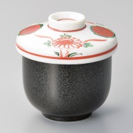 山万 黒結晶赤絵花鳥　むし碗  16823-139 1個（ご注文単位1個）【直送品】