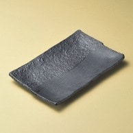 山万 黒楽　32cm　盛皿  18907-309 1個（ご注文単位1個）【直送品】