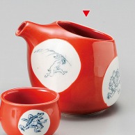 山万 鳥獣戯画　袋酒器ワイド　赤  35820-469 1個（ご注文単位1個）【直送品】