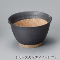 山万 黒マット　麦トロ鉢　大  37916-319 1個（ご注文単位1個）【直送品】