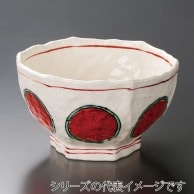 山万 赤絵　丸紋六角　5.0丼  40604-189 1個（ご注文単位1個）【直送品】