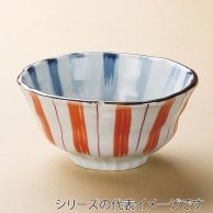 山万 赤絵　十草変型　6寸丼  40615-259 1個（ご注文単位1個）【直送品】