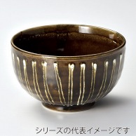 山万 黒釉　白一珍夏目　5.5丼  40908-189 1個（ご注文単位1個）【直送品】