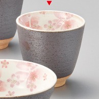 山万 粉引　舞桜湯呑　ピンク  43646-279 1個（ご注文単位1個）【直送品】