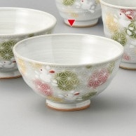 山万 麻の葉うさぎ　赤飯碗  43736-579 1個（ご注文単位1個）【直送品】