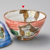 山万 粉引　ふくろう赤茶碗  44124-199 1個（ご注文単位1個）【直送品】