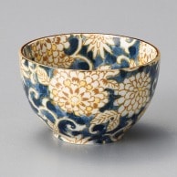 山万 色唐草　紺　デミ千茶  46930-319 1個（ご注文単位1個）【直送品】