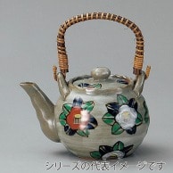 山万 染錦椿土瓶　4号  47614-319 1個（ご注文単位1個）【直送品】