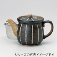 山万 彫十草ポット　大　黒  48415-579 1個（ご注文単位1個）【直送品】