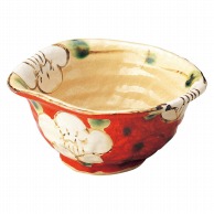 山万 上絵山茶花　赤　5.5変形丼  49707-579 1個（ご注文単位1個）【直送品】