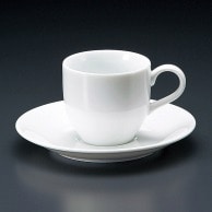 山万 白磁　ビエラコーヒー碗皿  71439-409 1個（ご注文単位1個）【直送品】