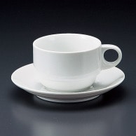 山万 白スタック　コーヒー碗皿  71548-409 1個（ご注文単位1個）【直送品】