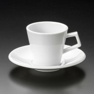 山万 白磁　スパダコーヒー碗皿  71842-409 1個（ご注文単位1個）【直送品】