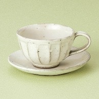 山万 粉引　面取りコーヒーカップ＆ソーサー  72318-339 1個（ご注文単位1個）【直送品】