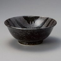 山万 流彩黒ライン　6.8高台丼  78225-029 1個（ご注文単位1個）【直送品】