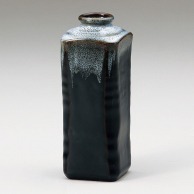 山万 黒白流し角ソギ花瓶  87004-199 1個（ご注文単位1個）【直送品】