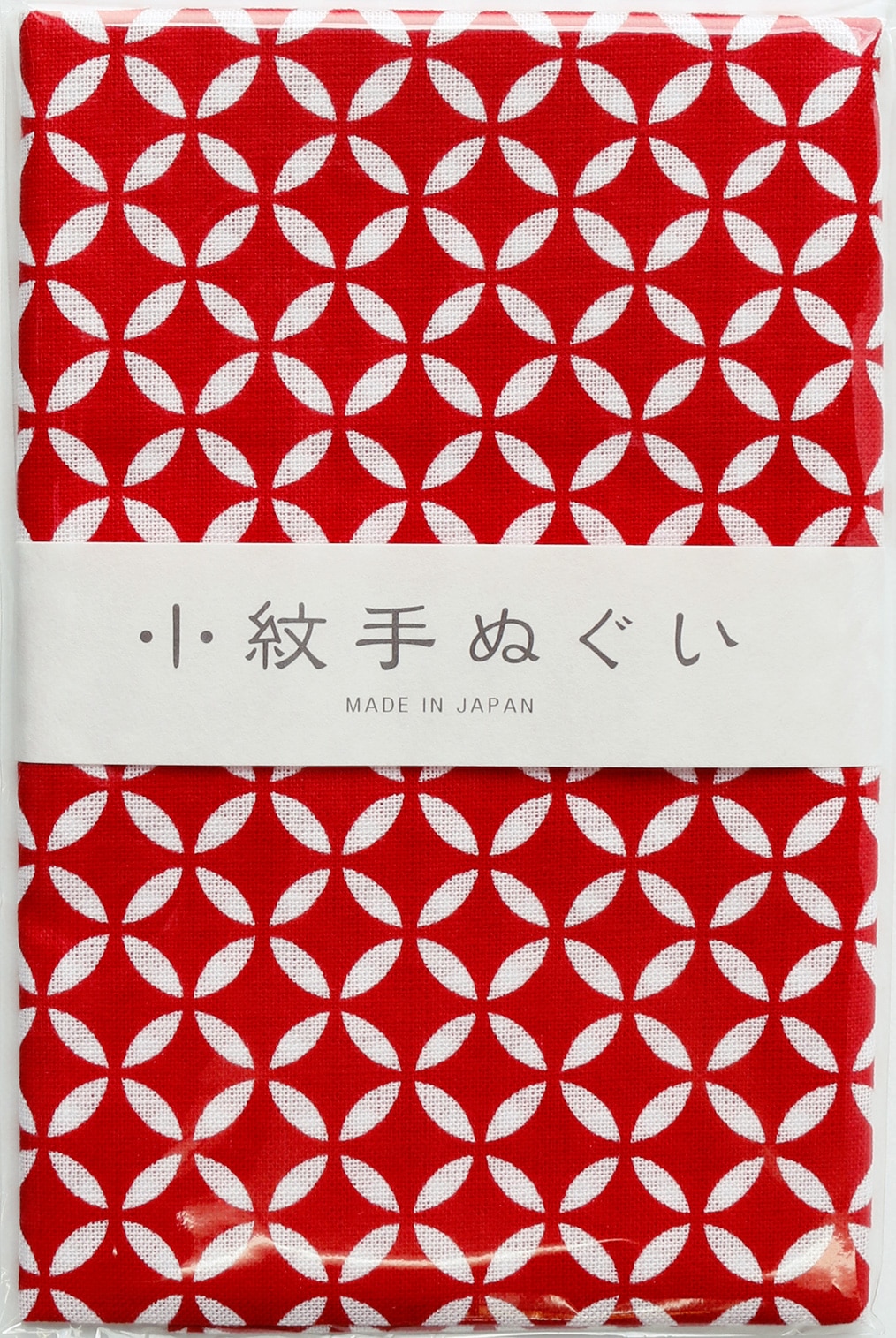 日本紐釦貿易 小絞手ぬぐい 七宝 33×90cm 赤 MYM33476 （ご注文単位1個）【直送品】