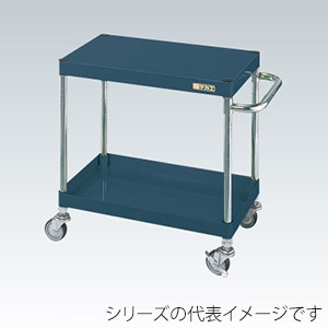 サカエ CSパールワゴン　軽量タイプ　2段 ナイロンウレタン車　ダークグレー CSP-6062LNUD 1台（ご注文単位1台）【直送品】