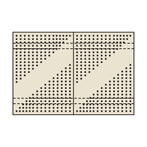 サカエ パンチングウォールシステム　スチール製　壁取付型 パネル2枚　アイボリー PO-602LN 1台（ご注文単位1台）【直送品】