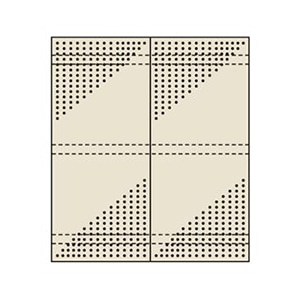 サカエ パンチングウォールシステム　スチール製　壁取付型 パネル2枚　アイボリー PO-602HN 1台（ご注文単位1台）【直送品】