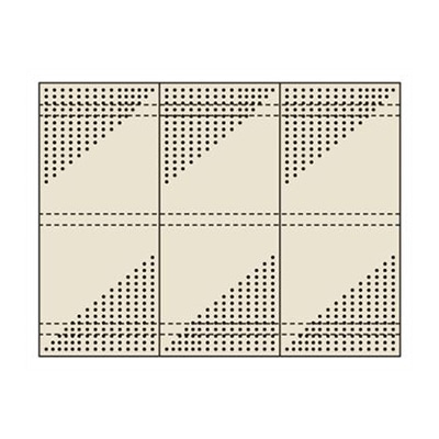 サカエ パンチングウォールシステム　スチール製　壁取付型 パネル3枚　アイボリー PO-603HN 1台（ご注文単位1台）【直送品】