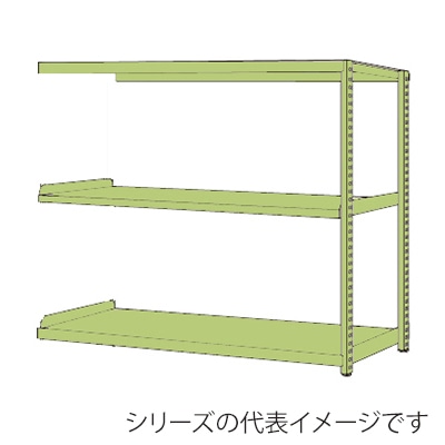 サカエ RKラック　連結　3段 間口1500mm　グリーン RKN-5423R 1台（ご注文単位1台）【直送品】