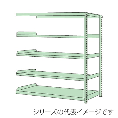 サカエ RKラック　連結　5段 間口1500mm　グリーン RKN-5785R 1台（ご注文単位1台）【直送品】