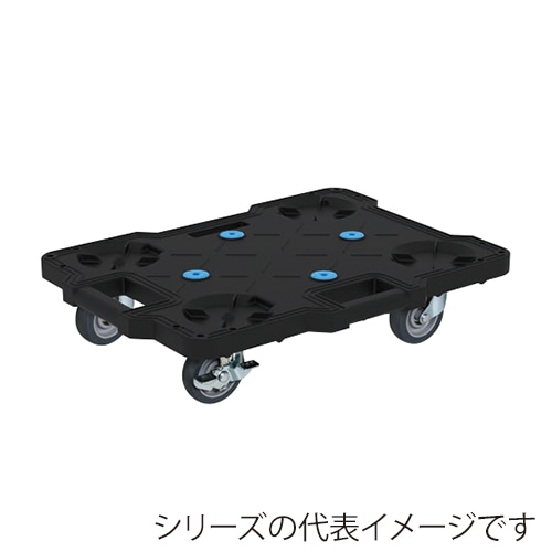 サカエサカエキャリー　自在＋固定　ストッパー付 サイレント車　ブラック SCR-B400SEKBKS 1台（ご注文単位1台）【直送品】