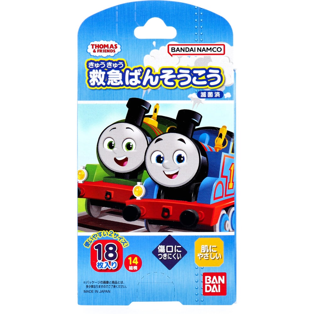 バンダイ　きかんしゃトーマス 救急ばんそうこう 18枚入 1箱（ご注文単位1箱）【直送品】