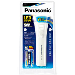 パナソニック 乾電池エボルタNEO付き LED懐中電灯  BF-BG41K-W ［LED /単1乾電池×2 /防水対応］ BFBG41KW 1個（ご注文単位1個）【直送品】