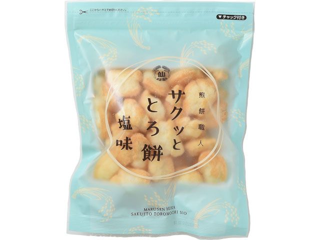 まるせん米菓サクッととろ餅塩味120g※軽（ご注文単位12個）【直送品】