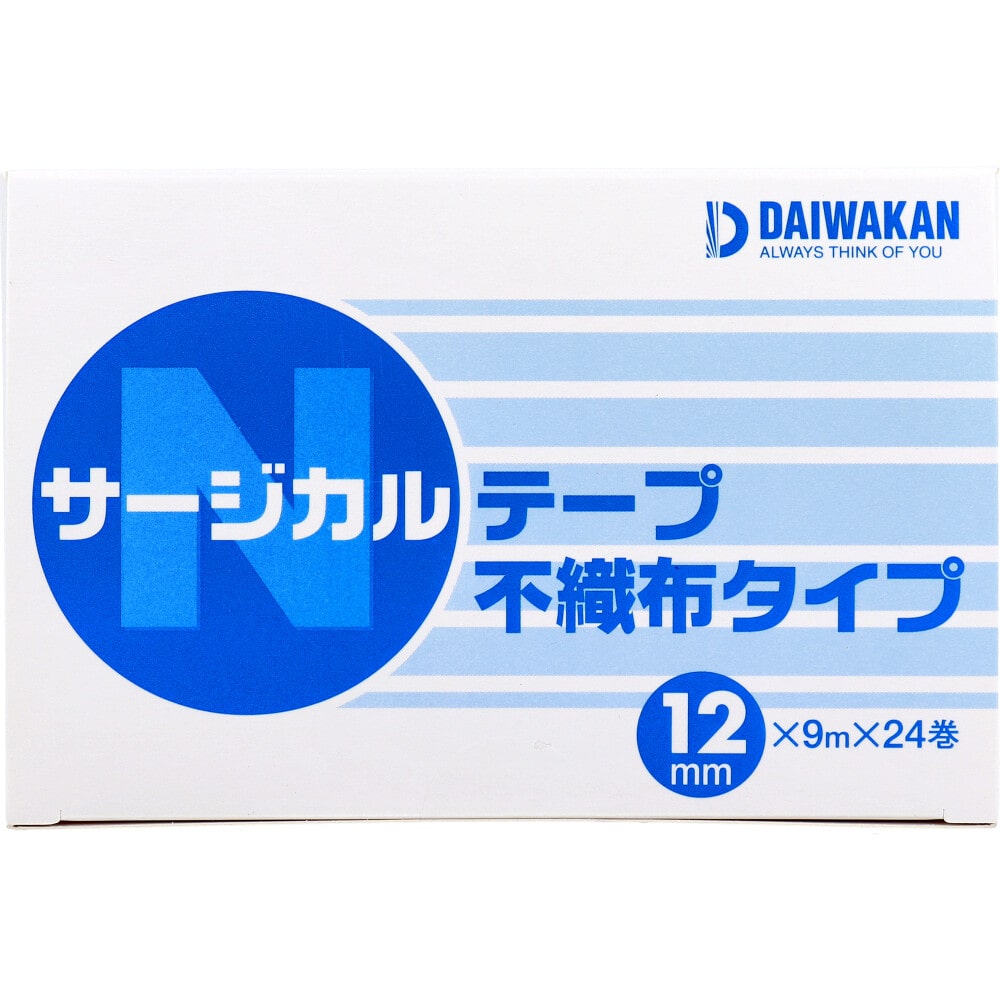 大和漢　サージカルテープ 不織布タイプ 12mm×9m×24巻入　1パック（ご注文単位1パック）【直送品】