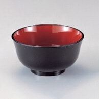 若泉漆器 5.6寸羽反型丼　黒刷毛目内朱  S-8-43 1個（ご注文単位1個）【直送品】