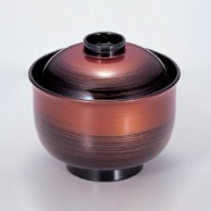 若泉漆器 3.3寸リリー椀　茶金かすみ  W-1-9 1個（ご注文単位1個）【直送品】