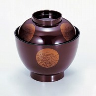 若泉漆器 3.5寸玉子椀　白壇日月草S・H塗  W-1-12 1個（ご注文単位1個）【直送品】