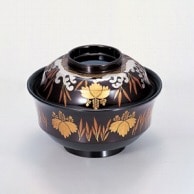 若泉漆器 4寸天竜寺椀　溜波芦桐  W-1-48 1個（ご注文単位1個）【直送品】