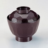 若泉漆器 積重亀甲椀　新溜  W-3-77 1個（ご注文単位1個）【直送品】