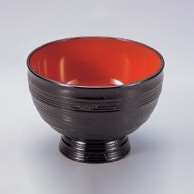 若泉漆器 ABSロクロ目丼　黒内朱  W-3-86 1個（ご注文単位1個）【直送品】