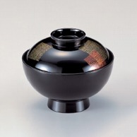 若泉漆器 直仙才丸吸椀　黒色紙S・H塗  W-5-45 1個（ご注文単位1個）【直送品】