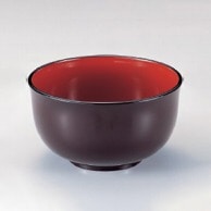 若泉漆器 6寸羽反丼椀　溜内朱  W-6-44 1個（ご注文単位1個）【直送品】