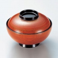 若泉漆器 4.2寸仙才丸椀　春慶刷毛目  W-6-88 1個（ご注文単位1個）【直送品】