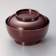 若泉漆器 5寸乱引三日月丼　溜  W-7-42 1個（ご注文単位1個）【直送品】