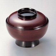 若泉漆器 加賀丼　溜刷毛目  W-7-55 1個（ご注文単位1個）【直送品】