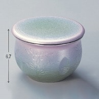 若泉漆器 花紋飯器　ピンク緑パール内黒塗  W-7-87 1個（ご注文単位1個）【直送品】