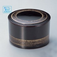 若泉漆器 筒型飯器　黒かすり内朱  W-7-97 1個（ご注文単位1個）【直送品】