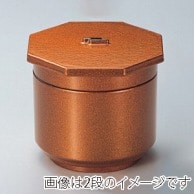 若泉漆器 江戸飯器　金梨地内朱　1段  W-8-9 1個（ご注文単位1個）【直送品】