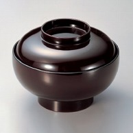 若泉漆器 5.5寸宝泉椀　溜  W-8-31 1個（ご注文単位1個）【直送品】