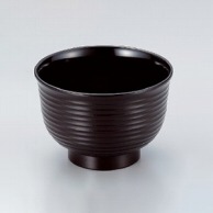 若泉漆器 3.3寸美里荒筋汁椀　茶石目  W-8-68 1個（ご注文単位1個）【直送品】