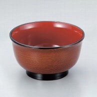 若泉漆器 4.5寸美里飯椀　春慶刷毛目内朱  W-8-90 1個（ご注文単位1個）【直送品】