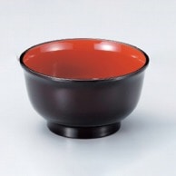 若泉漆器 4.5寸美里飯椀　溜内朱  W-8-93 1個（ご注文単位1個）【直送品】